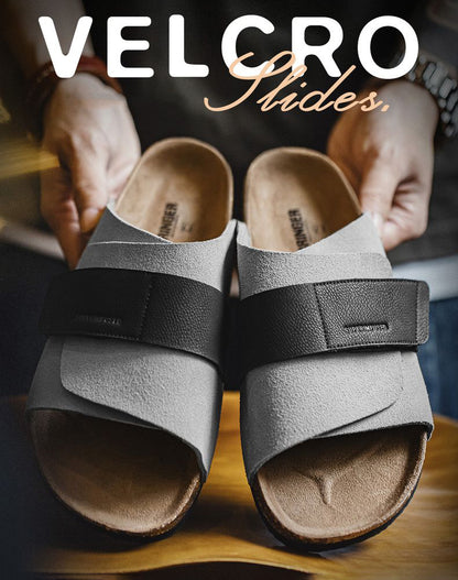 Mules Cork Outer Wear Flip Flops Casual Velcro Outing Men's Sandal - Harmony Gallery