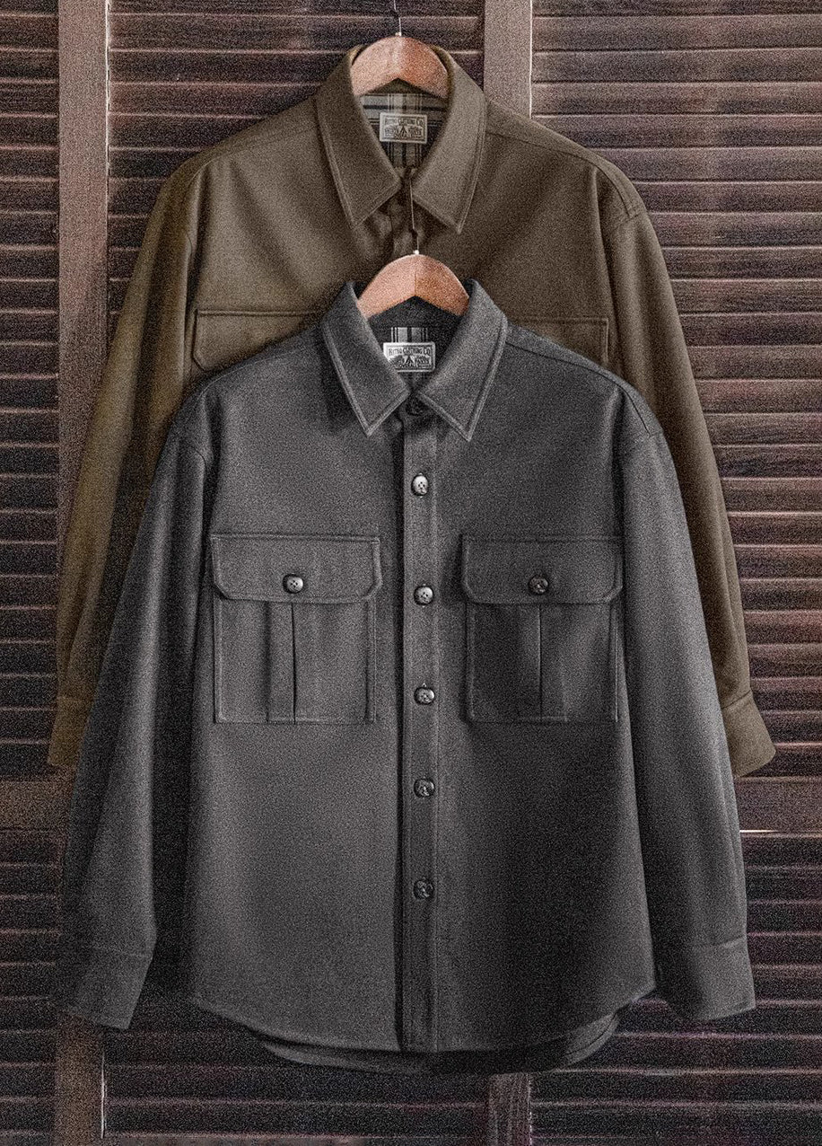 American Retro Starry Sky Woolen Barn Heavy Jacket Men's Shirt - Harmony Gallery