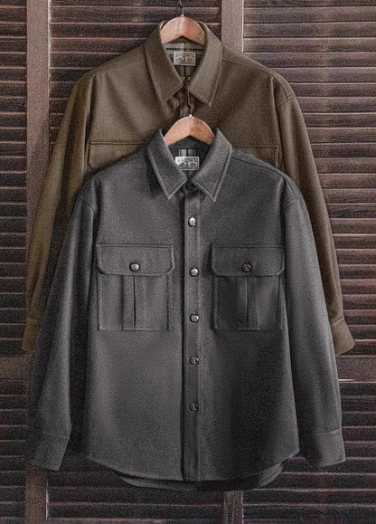 American Retro Starry Sky Woolen Barn Heavy Jacket Men's Shirt - Harmony Gallery