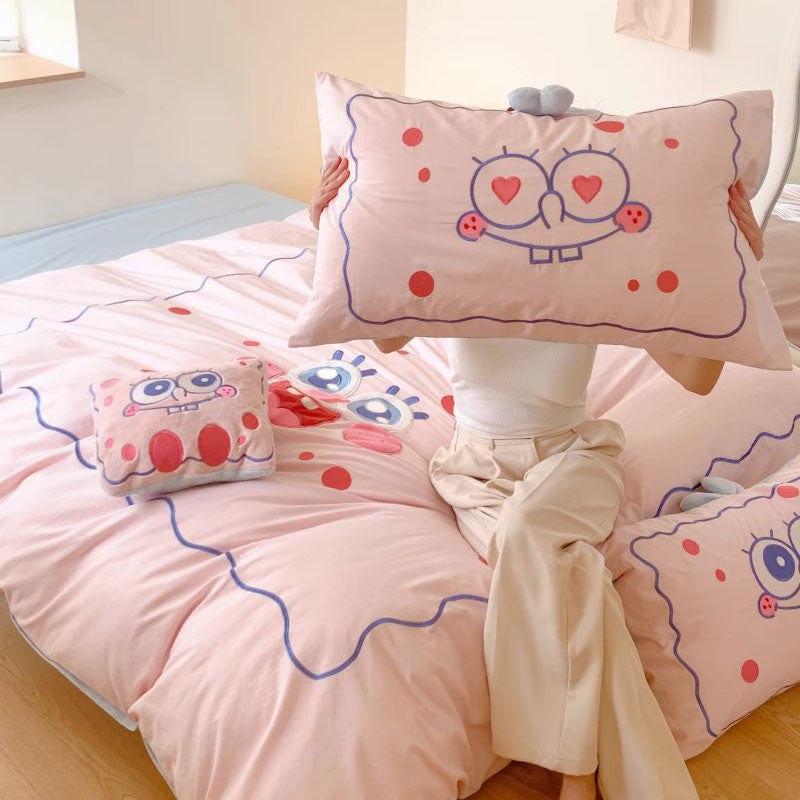 SpongeBob SquarePants Washed Four-Piece Pure Cotton Bed Set - Harmony Gallery