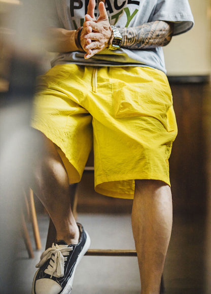 American Outdoor Mountain Textured Basic Pocket Straight Leg Men's Shorts