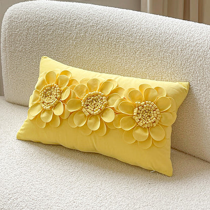 Vibrant Blossom Beauty 3D Floral Decorative Throw Pillows - Harmony Gallery