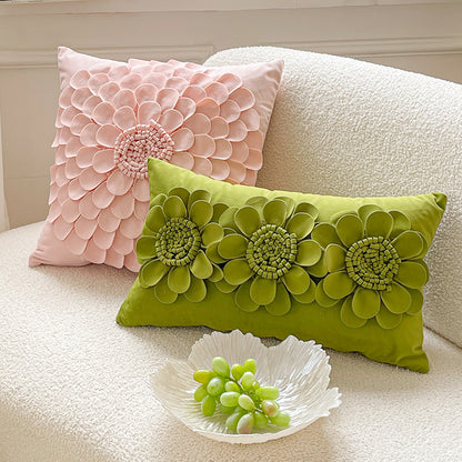 Vibrant Blossom Beauty 3D Floral Decorative Throw Pillows - Harmony Gallery