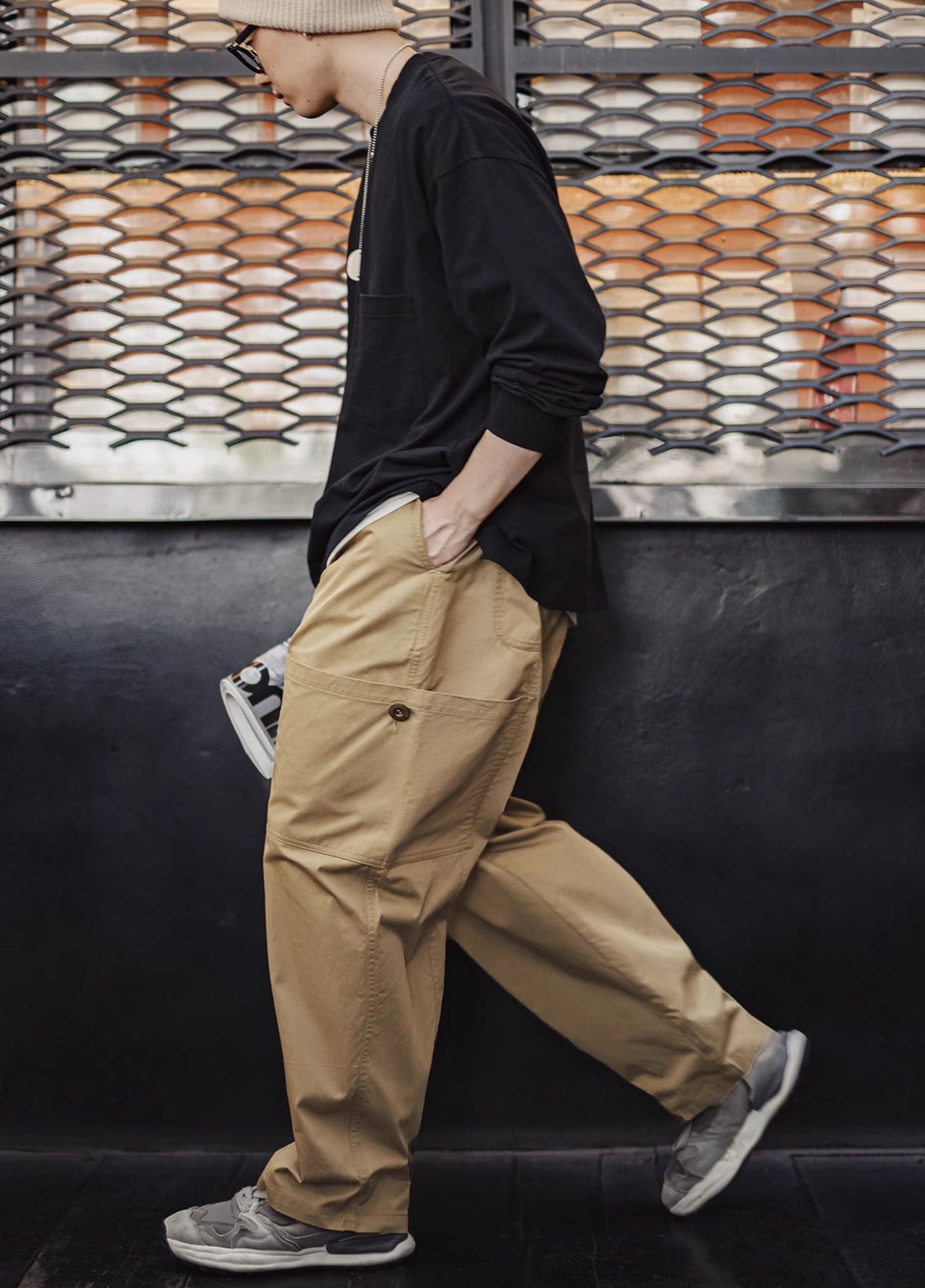 American Multi-Pocket Silhouette Straight Tapered Men's Trousers - Harmony Gallery