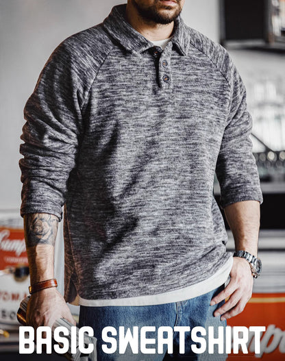American Polar Fleece Floral Raglan Sleeve Pullover Men's Sweater - Harmony Gallery