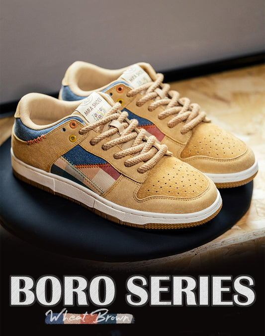 American Retro Denim Plaid Thick-Soled Sports Trendy Men's Casual Shoes - Harmony Gallery