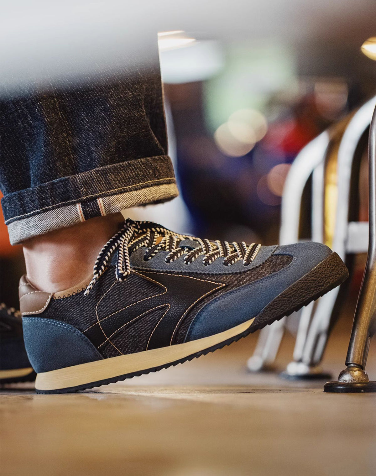 American Retro Jogging Forrest Gander Breathable Denim Men's Sports Shoes - Harmony Gallery