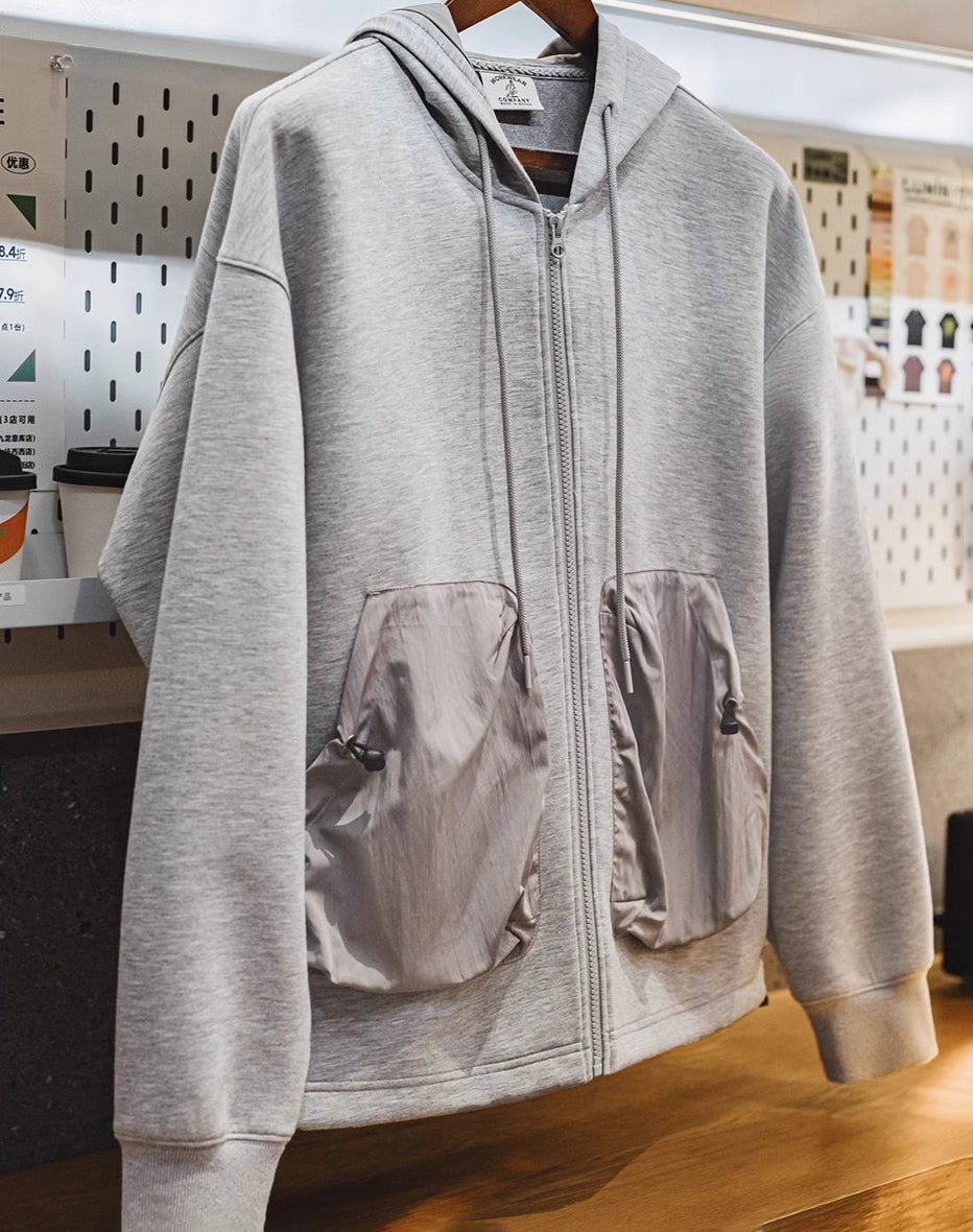 American Casual Air Layer Cardigan Patchwork Pocket Sports Men's Jacket - Harmony Gallery