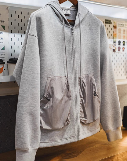 American Casual Air Layer Cardigan Patchwork Pocket Sports Men's Jacket - Harmony Gallery