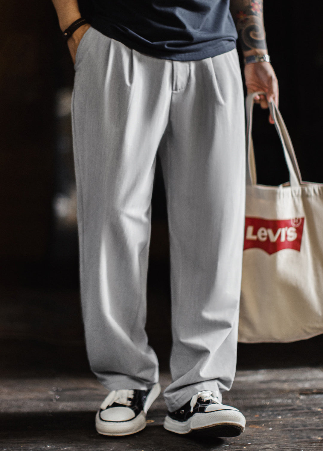 American Old Money Straight-Leg Clean Fit Loose Anti-Wrinkle Men's Trousers