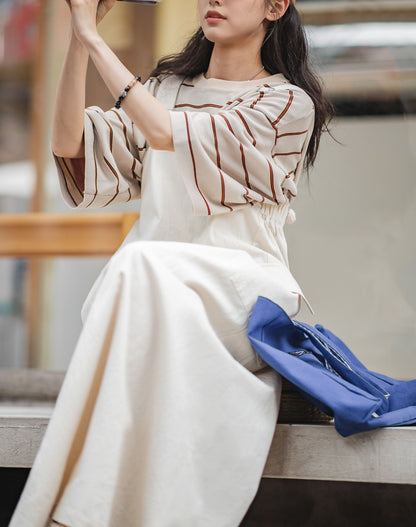 Tooling Irregular Summer Large Suspender Loose Women's Dress - Harmony Gallery