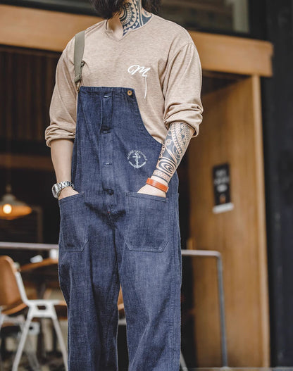 American Retro Letter Embroidery Bottoming Men's Sweater - Harmony Gallery