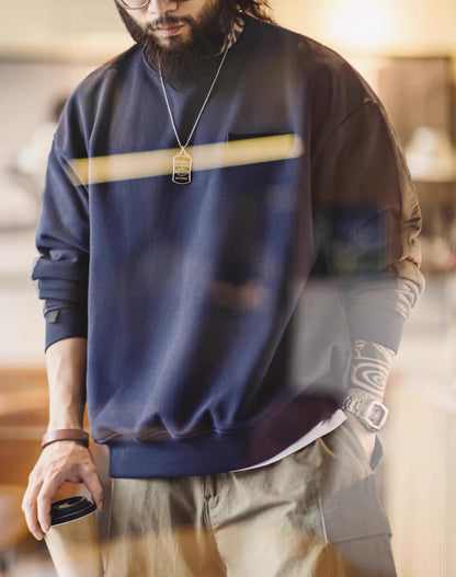 American Retro Contrast Color Pattern Quilted Warm Men's Sweater - Harmony Gallery