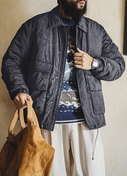 American Retro Batik M65 Hunting Warm and Rugged Cotton-Padded Men's Jacket - Harmony Gallery