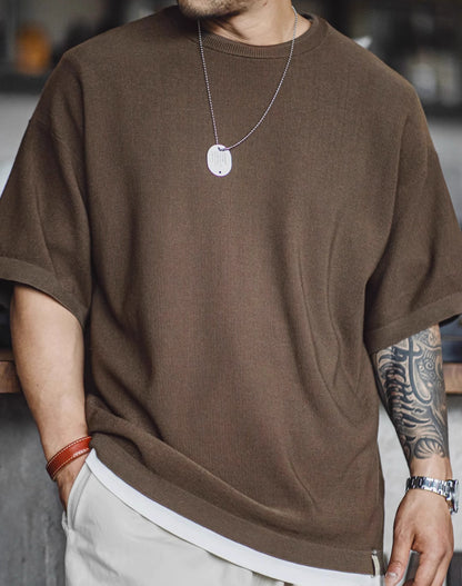 American Workwear lyocell Cool Versatile Knitted Men's T-Shirt - Harmony Gallery
