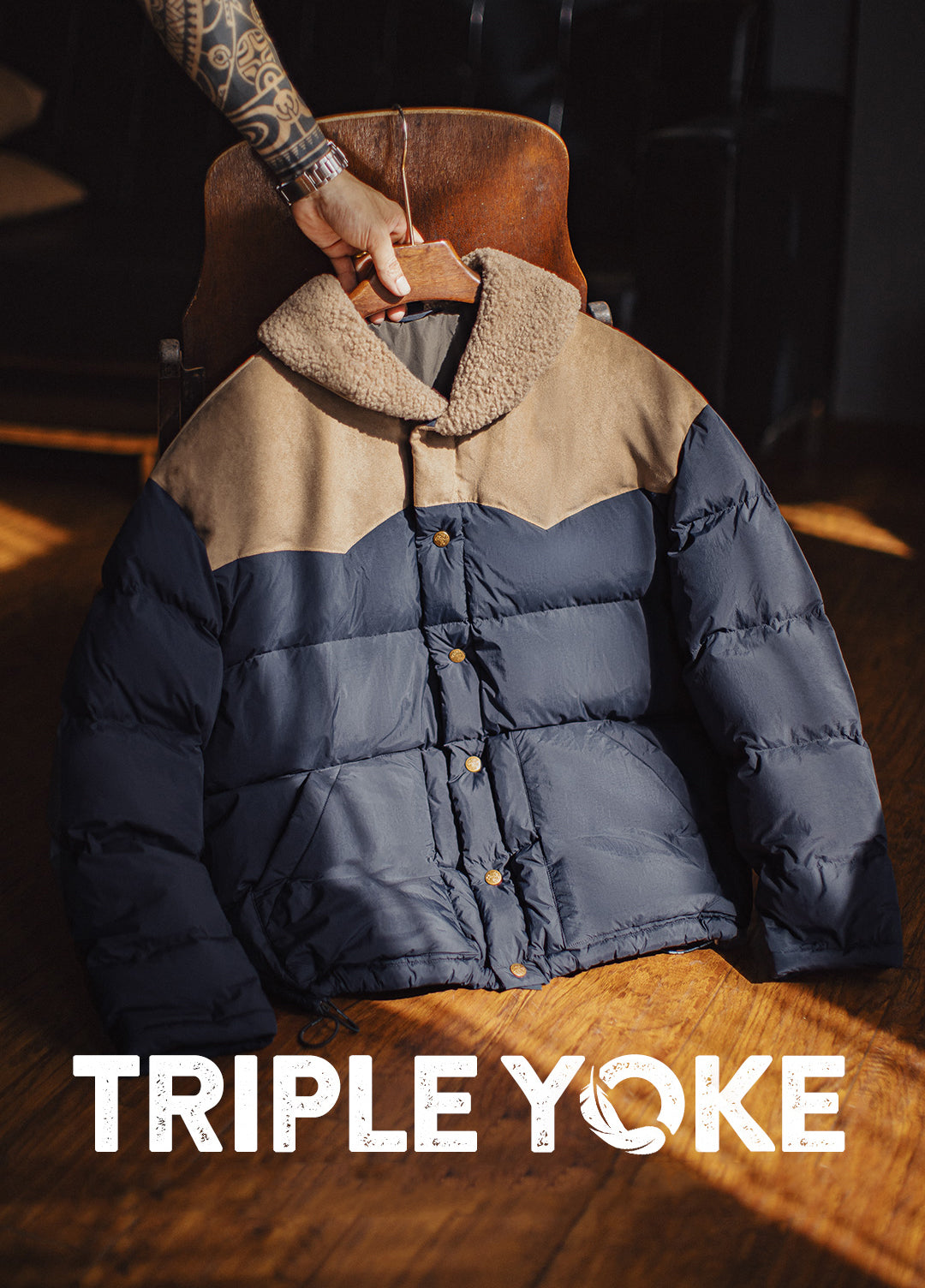 American Retro Color Block Fleece Collar Keep Warm Leisure Men's Jacket - Harmony Gallery