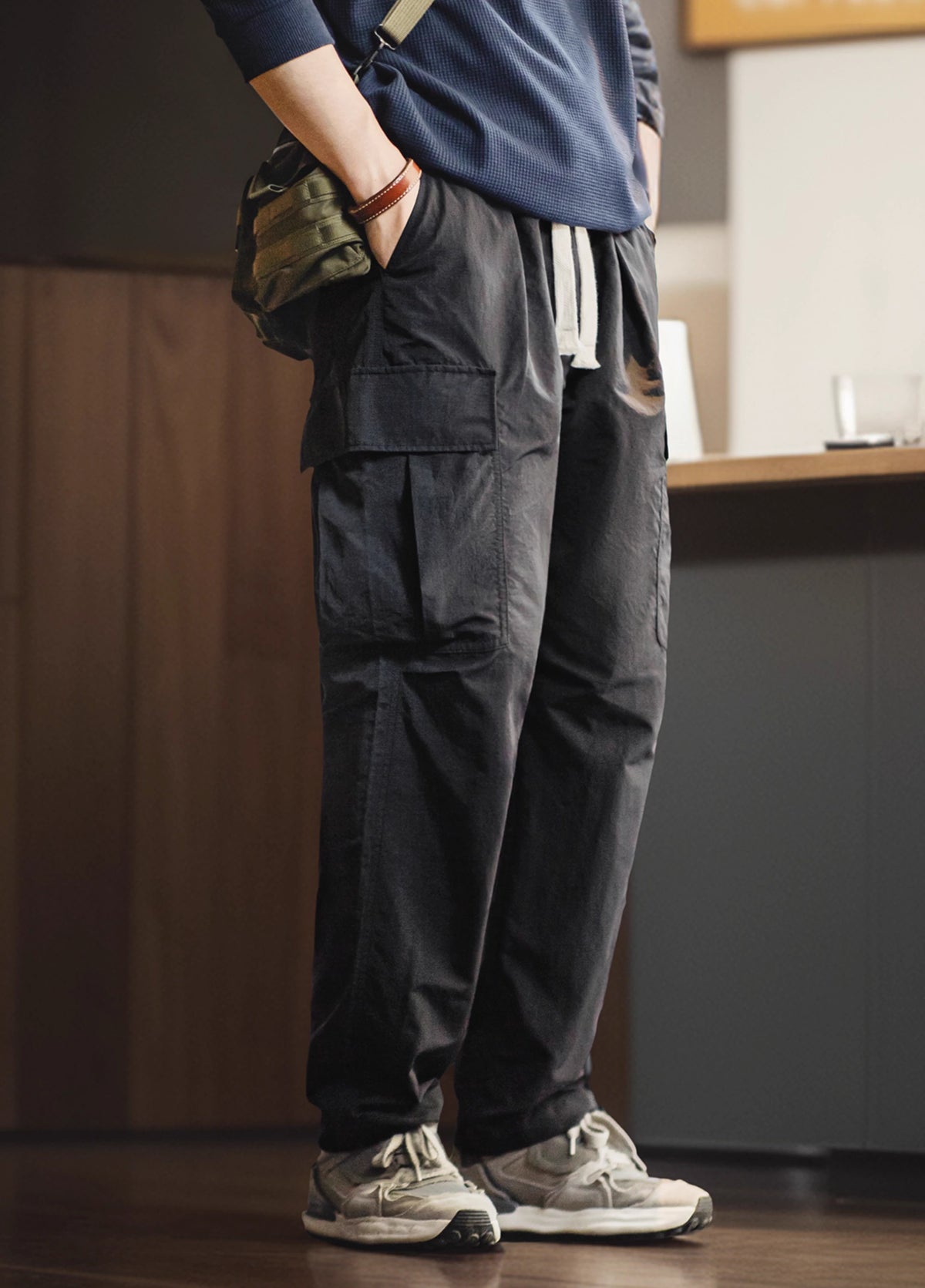 American Retro Multi-Pocket Waterproof Loose Men's Trousers - Harmony Gallery