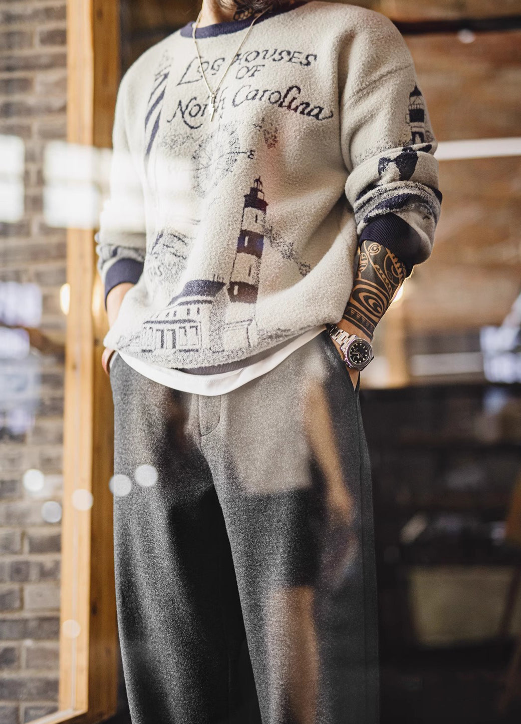 American Woolen Youthful And Energetic Style With A Draped Look Men's Trousers - Harmony Gallery