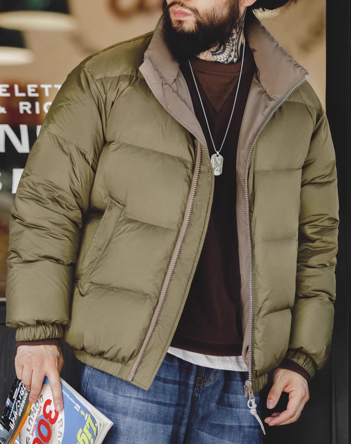 American Double-Sided White Duck Down All-Match Men's Jacket - Harmony Gallery