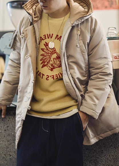 American N3B Pilot Cotton Military Thickened Mid-Length Keep Warm Men's Jacket - Harmony Gallery