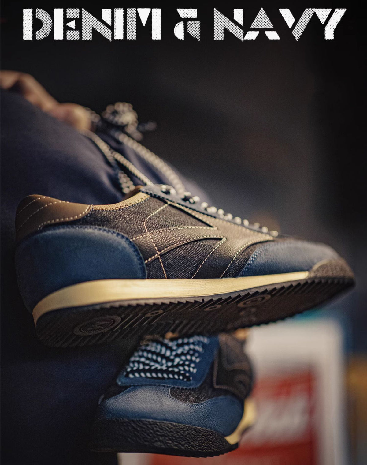 American Retro Jogging Forrest Gander Breathable Denim Men's Sports Shoes - Harmony Gallery