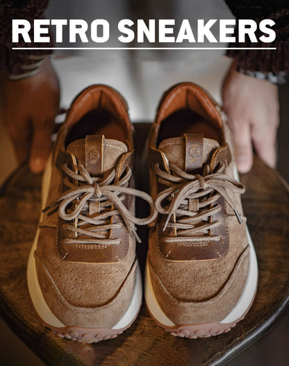 American Retro Jogging Height-Enhancing Forrest Gump Leather Men's Sports Shoes - Harmony Gallery
