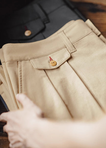 American Workwear Retro Chino Tapered Cotton Straight Men's Trousers - Harmony Gallery