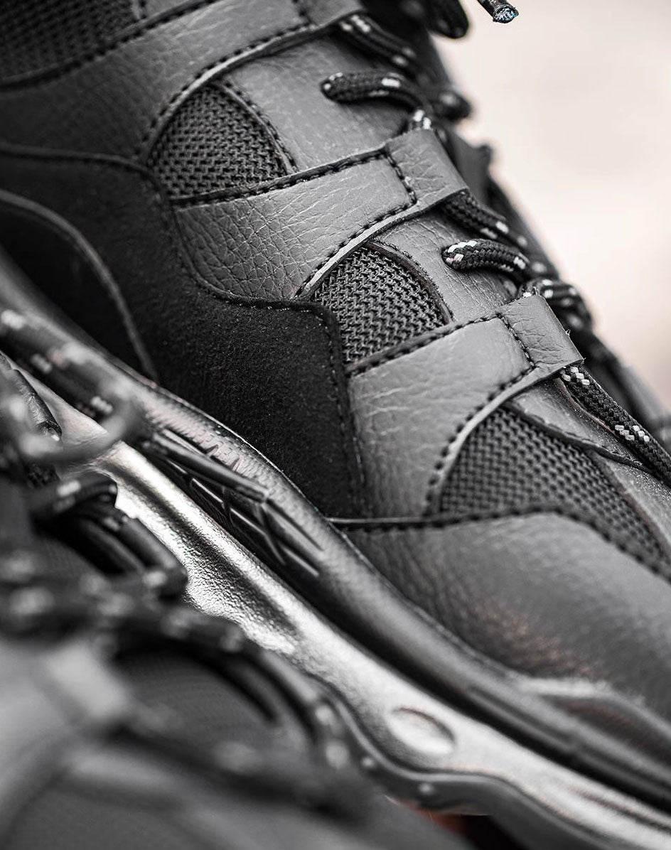 Jogging Black Warrior Thick-Soled Functional Men's Sports Shoes - Harmony Gallery