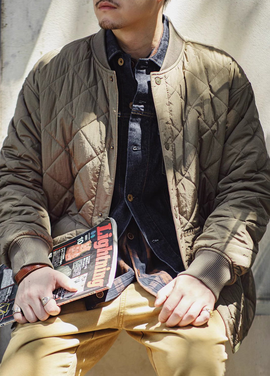 American Quilted Baseball Cotton-Padded Diamond Thick Warm Men's Jacket - Harmony Gallery