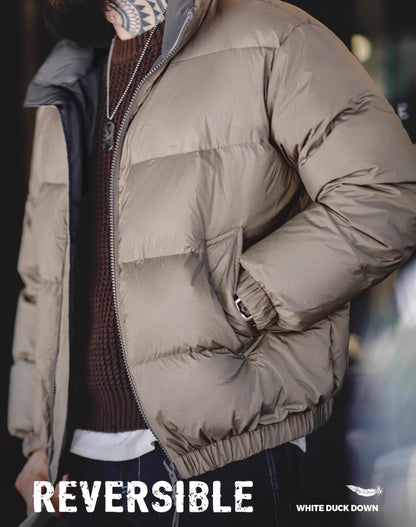 American Double-Sided White Duck Down All-Match Men's Jacket - Harmony Gallery
