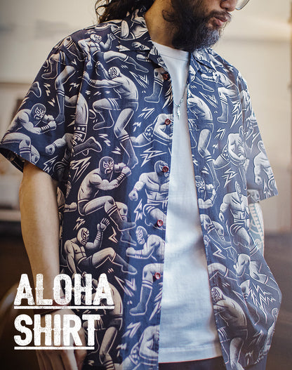 American Workwear Retro Full Print Cuban Collar Loose Hawaiian Men's Shirt - Harmony Gallery