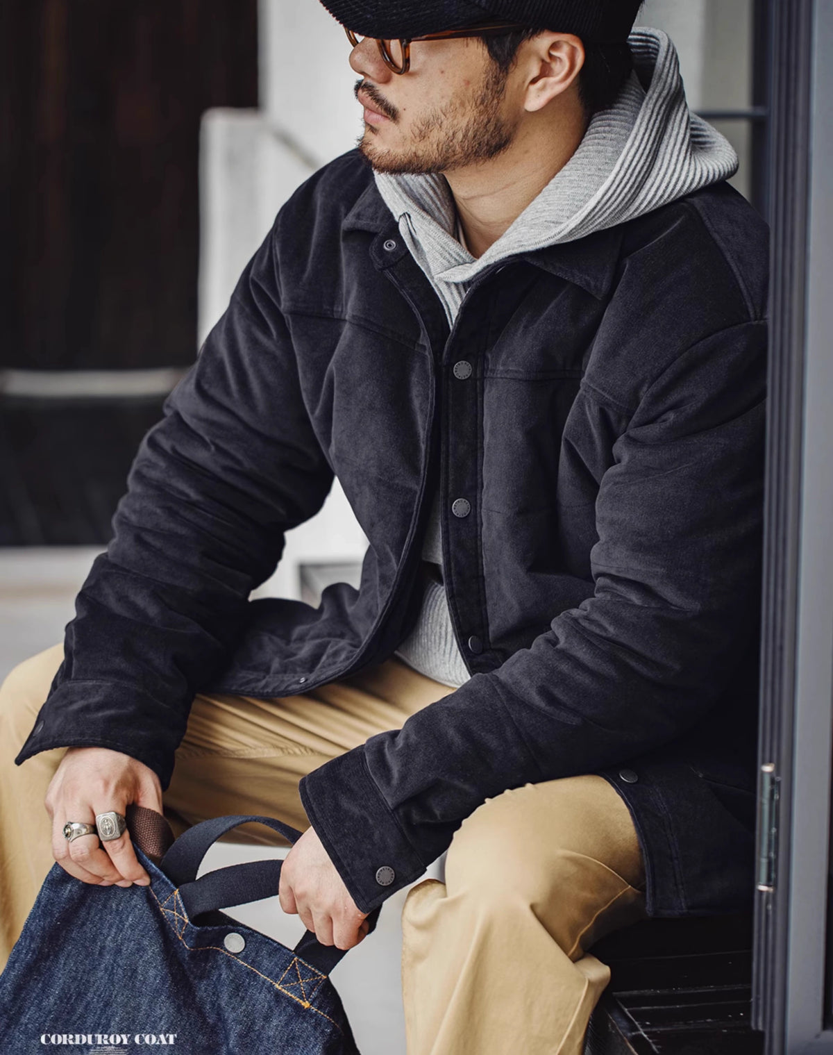 American Retro Corduroy Cotton Thickened Warm Men's Jacket - Harmony Gallery