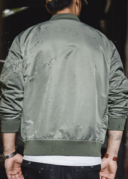 American MA1 Pilot Waterproof Short Diagonal Pockets Baseball Men's Jacket