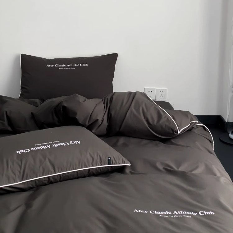 Light Luxury And High-End Four-Piece Pure Cotton Minimalist Bed Set - Harmony Gallery