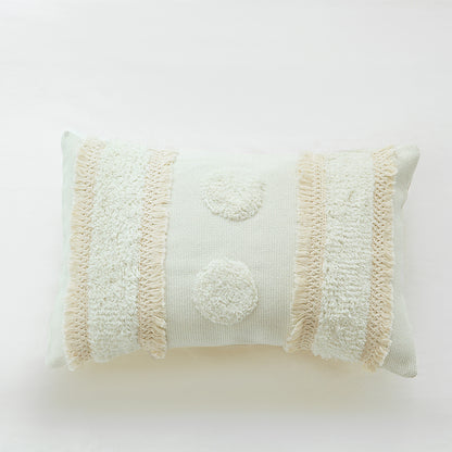 Bohemian Chic Black and Ivory Decorative Textured Throw Pillows - Harmony Gallery