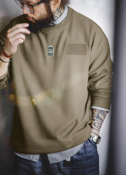 American Workwear Waffle Velcro Drop Shoulder Men's Sweater - Harmony Gallery