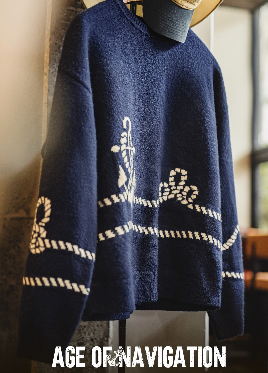 American Retro Pullover Wearable With Knitwear And Fleece-Lined Men's Sweater - Harmony Gallery