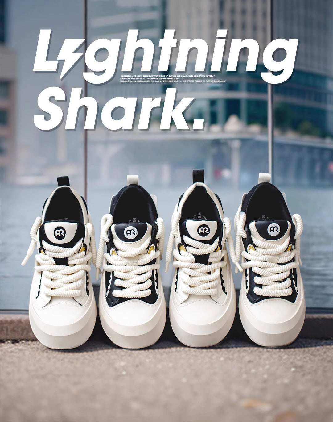 Electric Shark Big Head Breathable Cute Men's Casual Shoes - Harmony Gallery