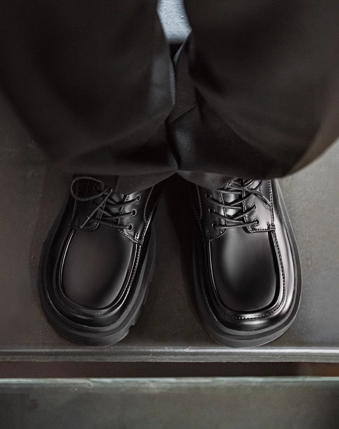 American Retro Derby Square-Head Workwear High-End Men's Dress Shoes - Harmony Gallery
