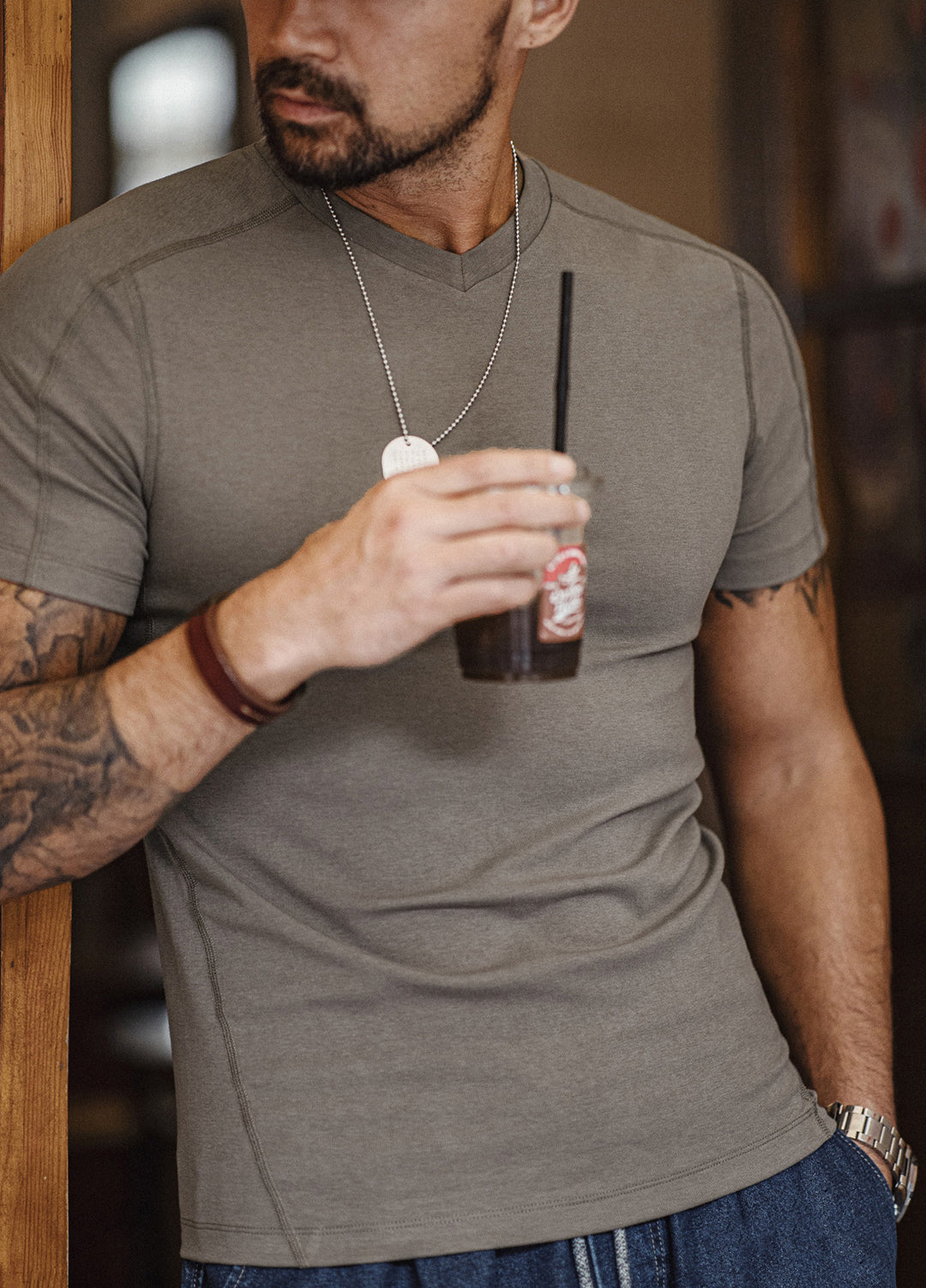 American Lyocell Cool Quick-Drying Fitness Clothes Slim Men's T-Shirt - Harmony Gallery