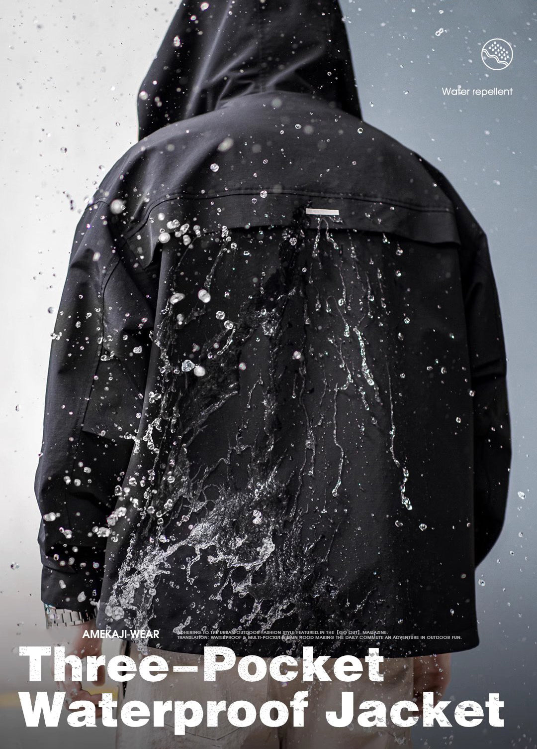 American Multi-Pocket Functional Outdoor Silhouette Sports Men's Jacket - Harmony Gallery