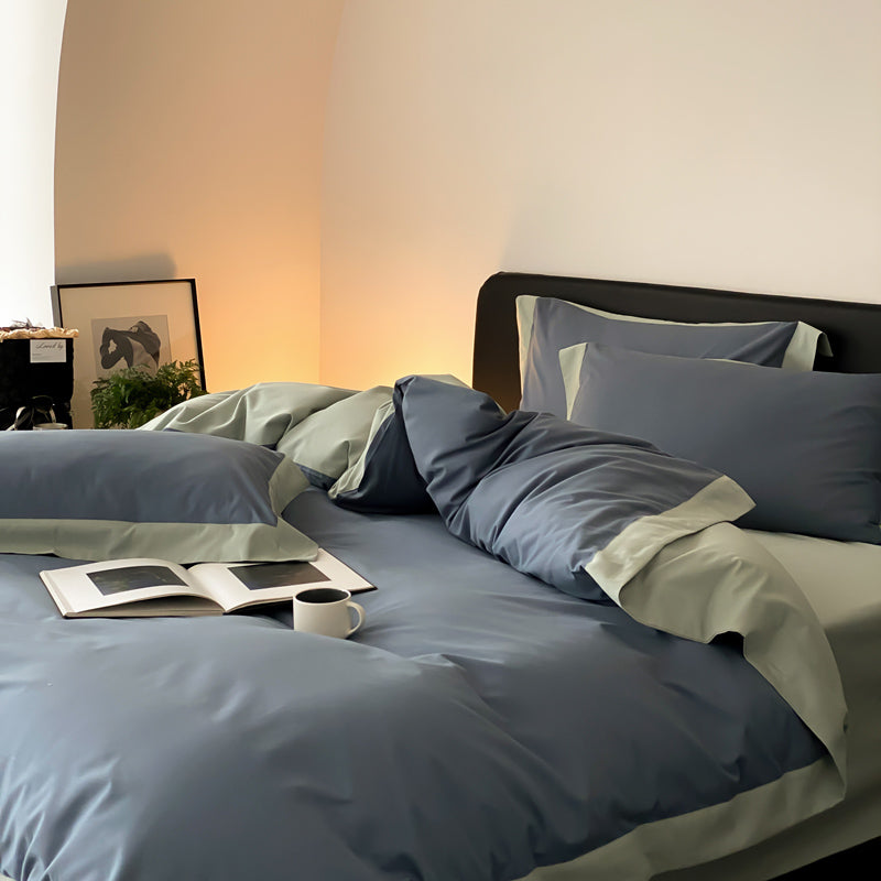 Light Luxury Pure Cotton Brushed Four-Piece Thickened Bed Set - Harmony Gallery