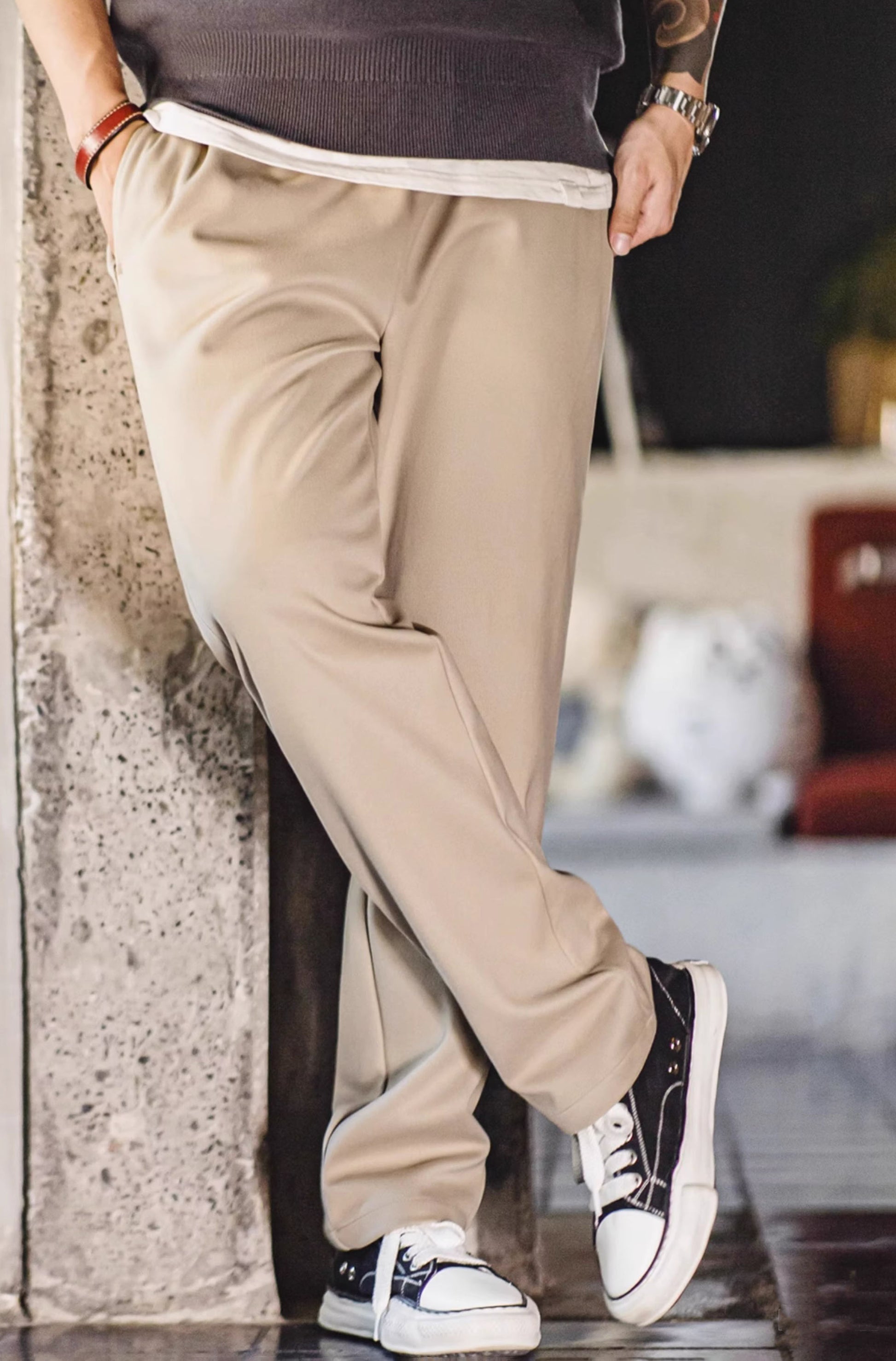 American Retro Heavyweight Workwear Wool Men's Trousers - Harmony Gallery