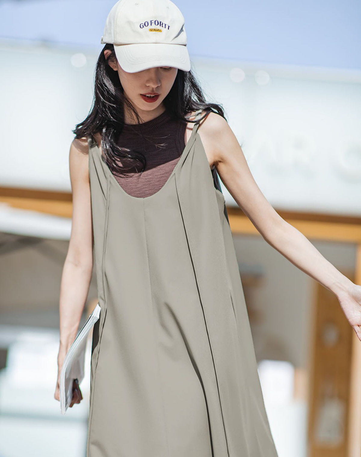 Casual Drape Long Skirt Color Tank Lazy Loose Women's Dress - Harmony Gallery