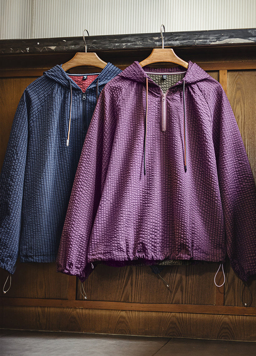American Retro Half-Zip Hooded With Textured Lightweight Men's Sweater - Harmony Gallery