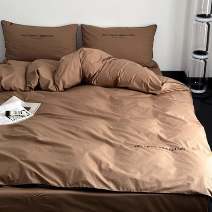 Light Luxury And High-End Four-Piece Pure Cotton Minimalist Bed Set - Harmony Gallery