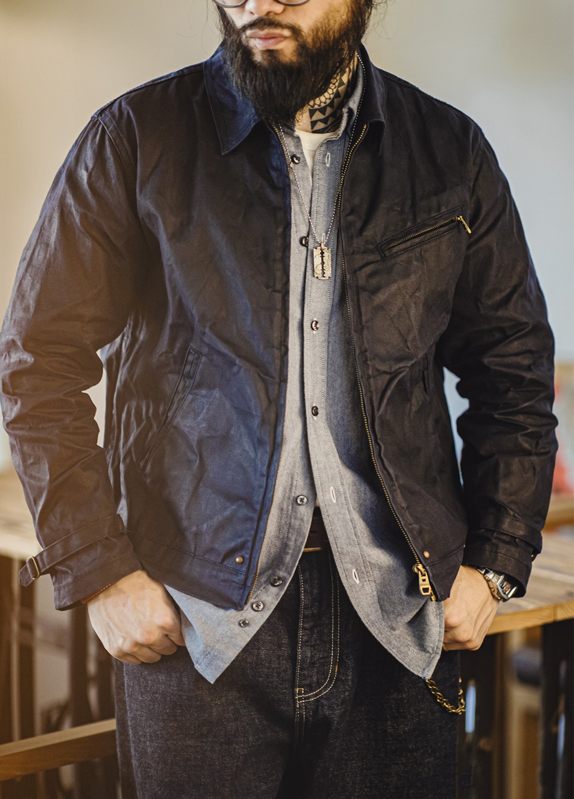 American Retro Fourth Generation Wax Tough Guy Canvas Men's Jacket - Harmony Gallery