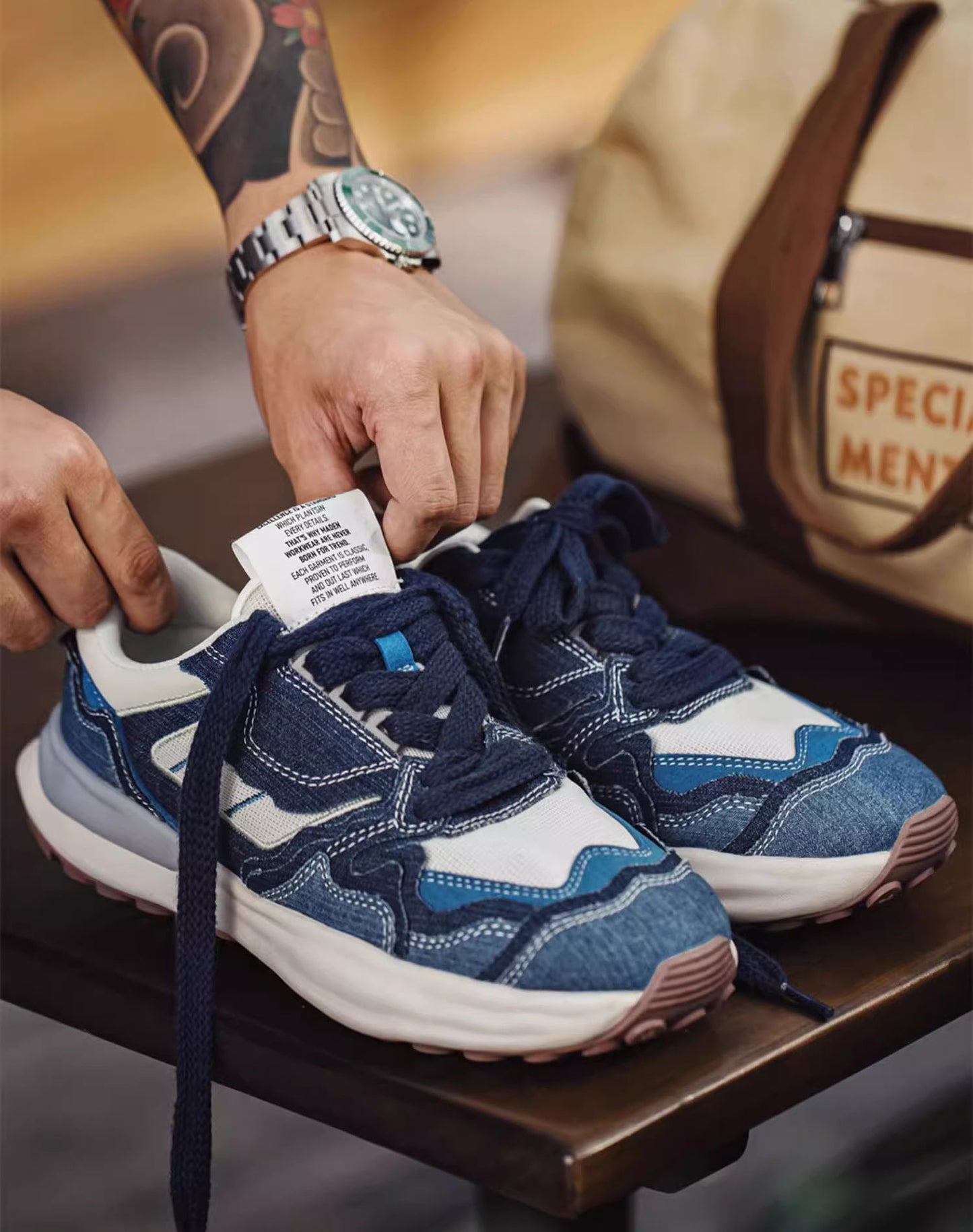 Dissolved Ying Retro All-Match Jogging Bread Men's Sports Shoes - Harmony Gallery