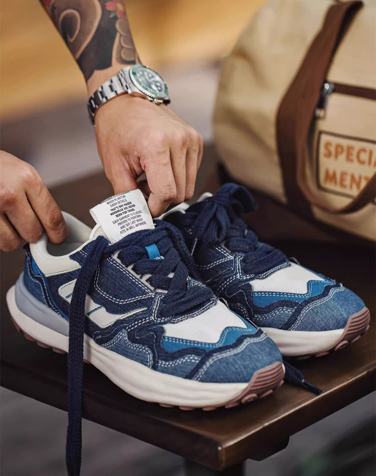 Dissolved Ying Retro All-Match Jogging Bread Men's Sports Shoes - Harmony Gallery