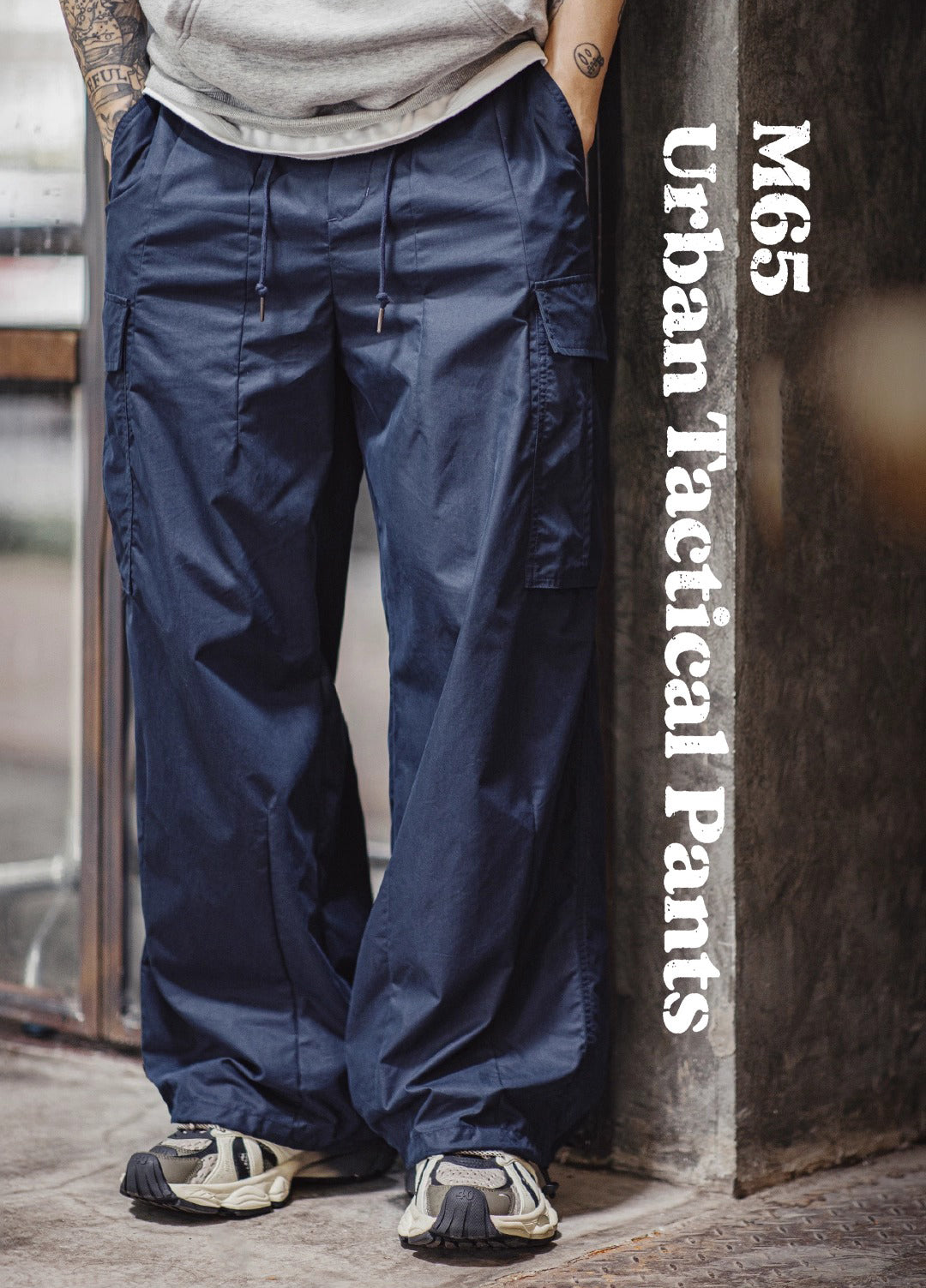 American M65 Large Pocket City Boy Woven Tapered Long Men's Trousers - Harmony Gallery